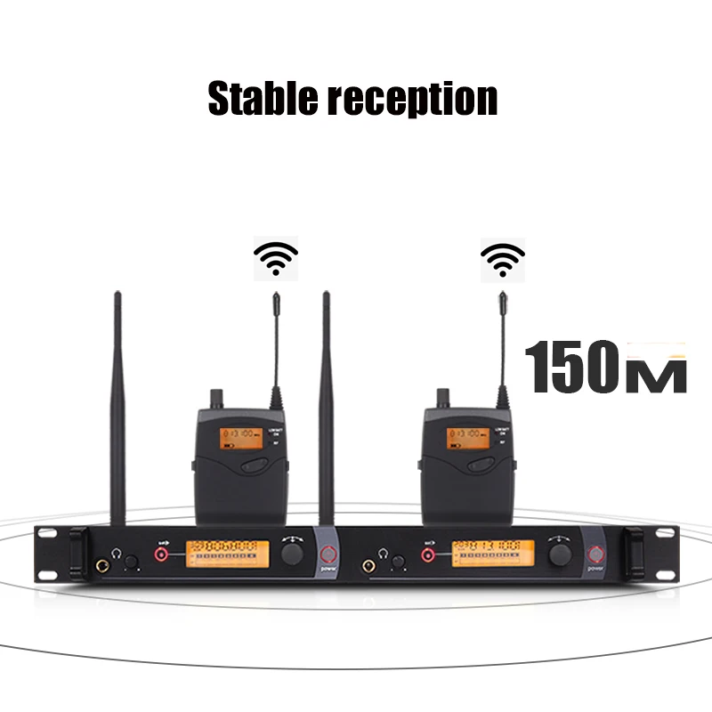 SOM SR2050 профессиональный в ухо монитор беспроводной системы 2 канала 2 бодипак сценическое представление аудио DJ