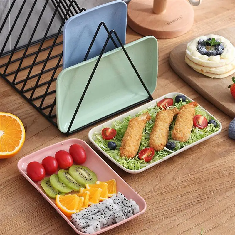 4pcs Rectangle Dishes Household Dinner Plate Food Microwave Oven Available Eco-Friendly Home Kitchen Utensils | Дом и сад