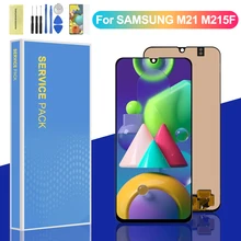 6.4 amamamoled display para samsuang galaxy m21 lcd screen display toque digitador assembléia para samsung galaxy m21 m215 m215f lcd
