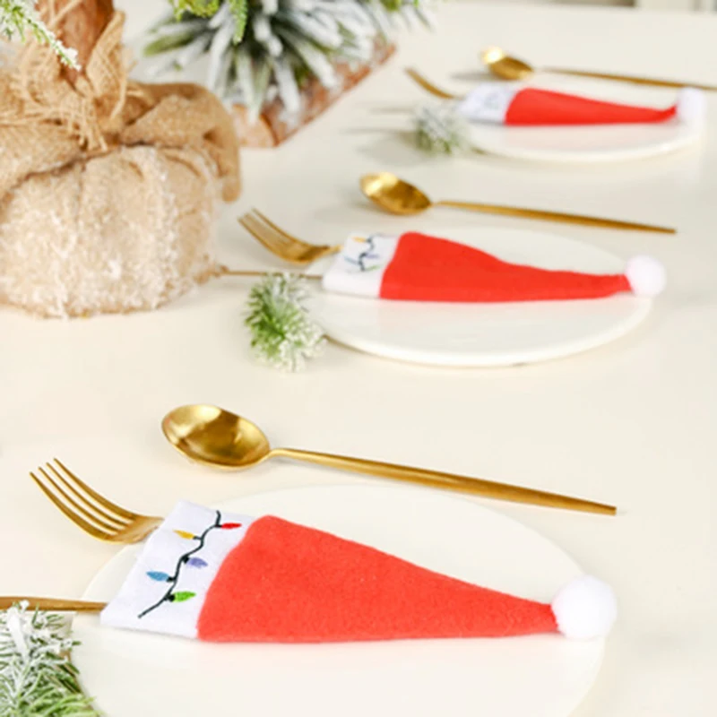 Украшение для стола Elf Santa hat украшение вечевечерние с новым годом 2020 украшения