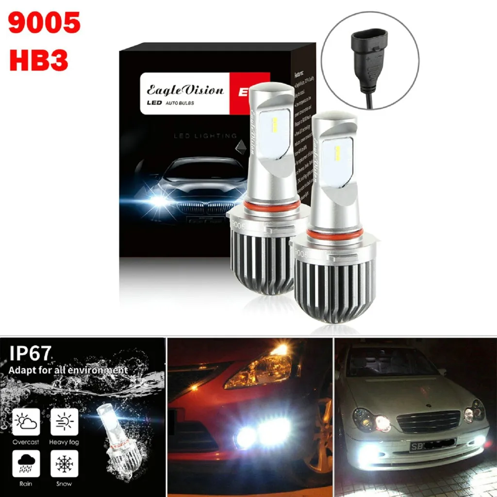 2 шт. H7 Led Hb3 9005 автомобилей головной светильник H4 H11 H8 H9 9005 Hb3 9006 Hb4 96w 10800lm высокую ближнего света Противотуманные Светильник лампы фары# WL1