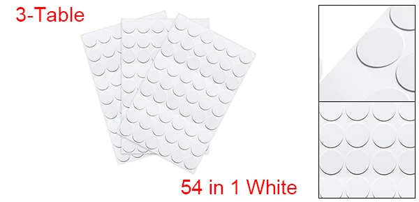 White 3pcs Uxcell 1-3 упаковка самоклеющиеся винтовые отверстия наклейки s, 1-настольные самоклеящиеся винтовые крышки Пылезащитная наклейка 21 мм 54 в 1 - Цвет: White 3pcs