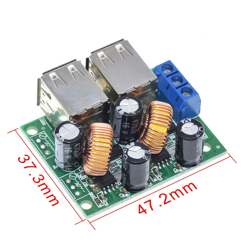 4 Four USB Port A5268 Step Down Power Supply Converter Board Module DC 12V 24V 40V to 5V 5A For MP3/MP4 Phone Car Equipment