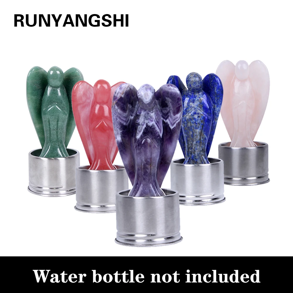

Runyangshi, 1 шт., все виды натуральных кристаллов, 3 дюйма, ангелы, кварцевый кристалл, исцеляющая бутылка для воды, не входит в комплект, драгоценн...