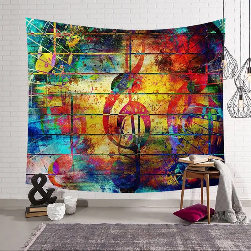 Музыкальная нота Гобелен Мандала одеяло настенный гобелен хиппи арт ковер пляжный коврик полотенце покрывало; домашний декор - Цвет: Style 8