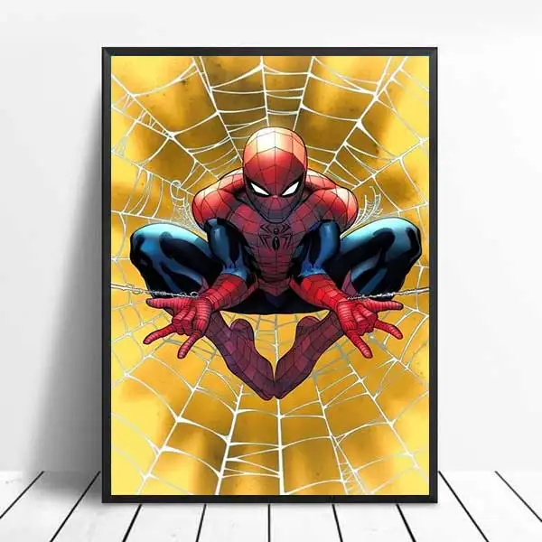 Человек-паук Горячая Marvel супергерой комикс фильм художественная живопись шелк Холст плакат Настенная картина украшение для комнаты мальчиков живопись - Цвет: k