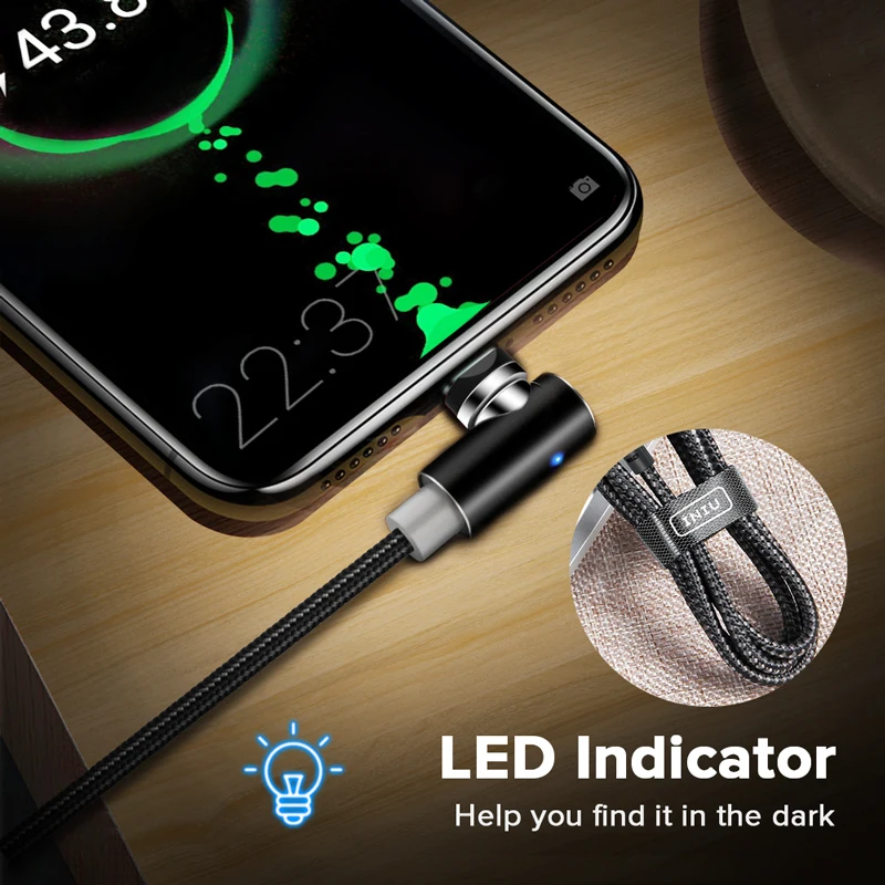 INIU 2 м Магнитный кабель Micro Тип usb C Зарядное устройство для зарядки для iPhone XS X XR 8 7 samsung S8 магнит Android телефонный кабель Шнур