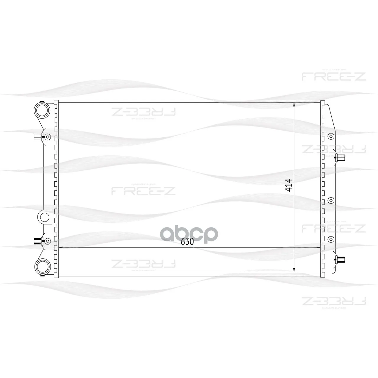 Радиатор Системы Охлаждения Vw Polo 01-/Skoda Fabia 99- FREE-Z арт. KK0206