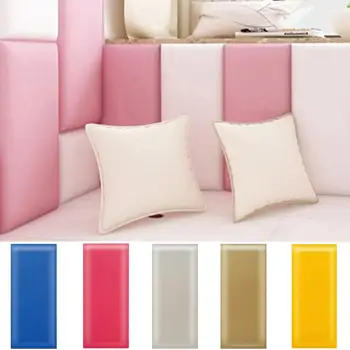 

Easy adhesive design installation casual collage Solid Color Baby Anti-collision Wall Mat Foam Waterproof Self-adhesive Cushion