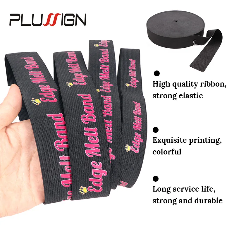 3pcs Edge Melt Band For Lace Wigs Sticker Elastic Band With Logo For Laying Lace Edge Slayer Hair Band 3pcs With 1pcs Edge Brush
