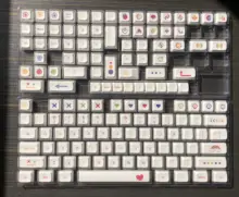 1 conjunto de lápis tampões de chave pbt 5 lados tintura subbed keycap para mx switch teclado mecânico xda perfil livre keycaps extrator