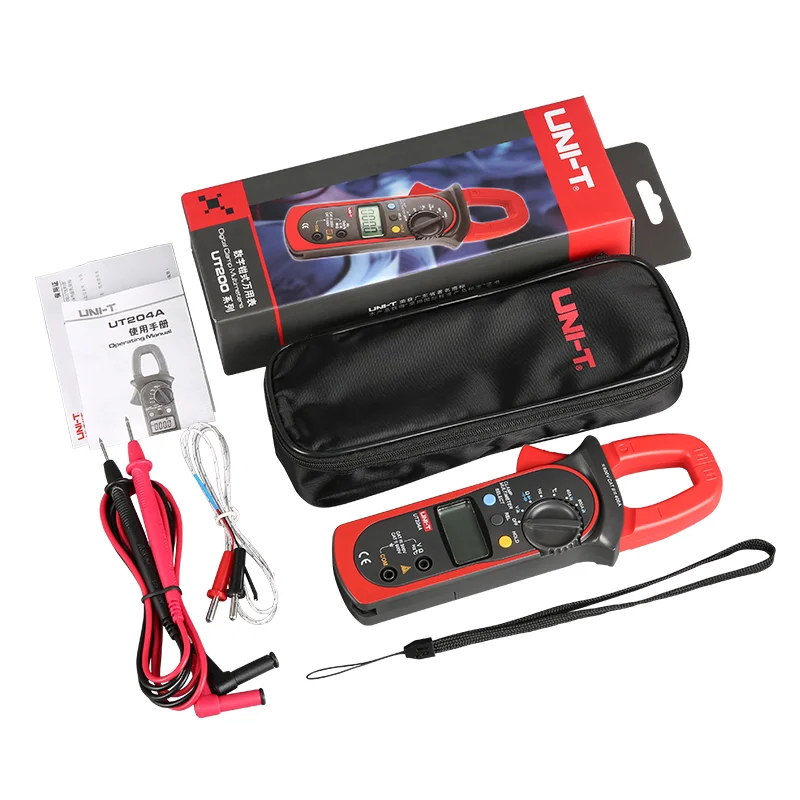 UNI-T UT204 Multimeter True RMS Auto Range 400-600A Digital Clamp Meters w/Frequency Test Highly Voltage Tester UT204