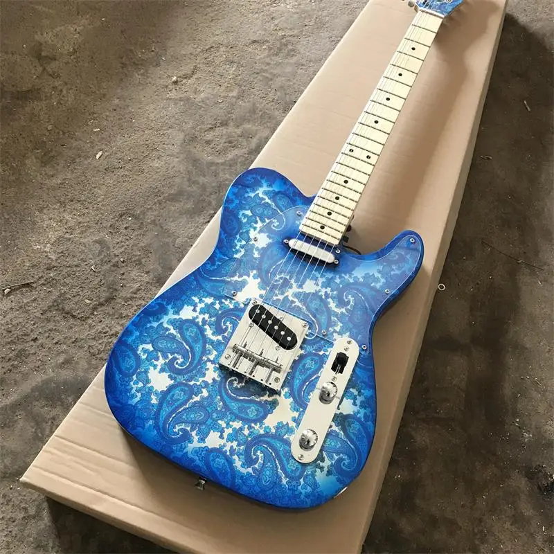 Обновленная электронная гитара Blue Brad Paisley лимитированная серия ТВ с цветами