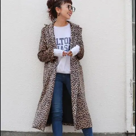 

Artificial fur Coat 2019 Winter faux fur coat Extra Long Maxi Leopard Faux Rabbit Fur Jacket Lapel Hairy Fluffy Fur Outwear