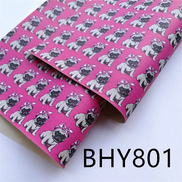 20*33 см собака А4 мультфильм печати искусственная кожа для DIY аксессуары BHY787