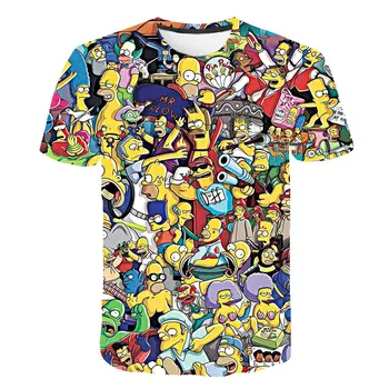 

Happy family Funny Homer Simpson And his Son Wife T-shirt 3D Printed Shorts Sleeve Fashion Casual Tops & Tees Brand Kid Clothes