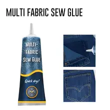 1pc 50ml ultra-vara costurar cola líquido multi-tecido costura multi função reparação de roupas cola kit universal rápida aderência seca