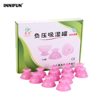 

12Pcs Silica Gel Cupping Set Health Care Anti Cellulite Suction Cup Suit Manual Convenient Vacuum Cupping Therapy Tool