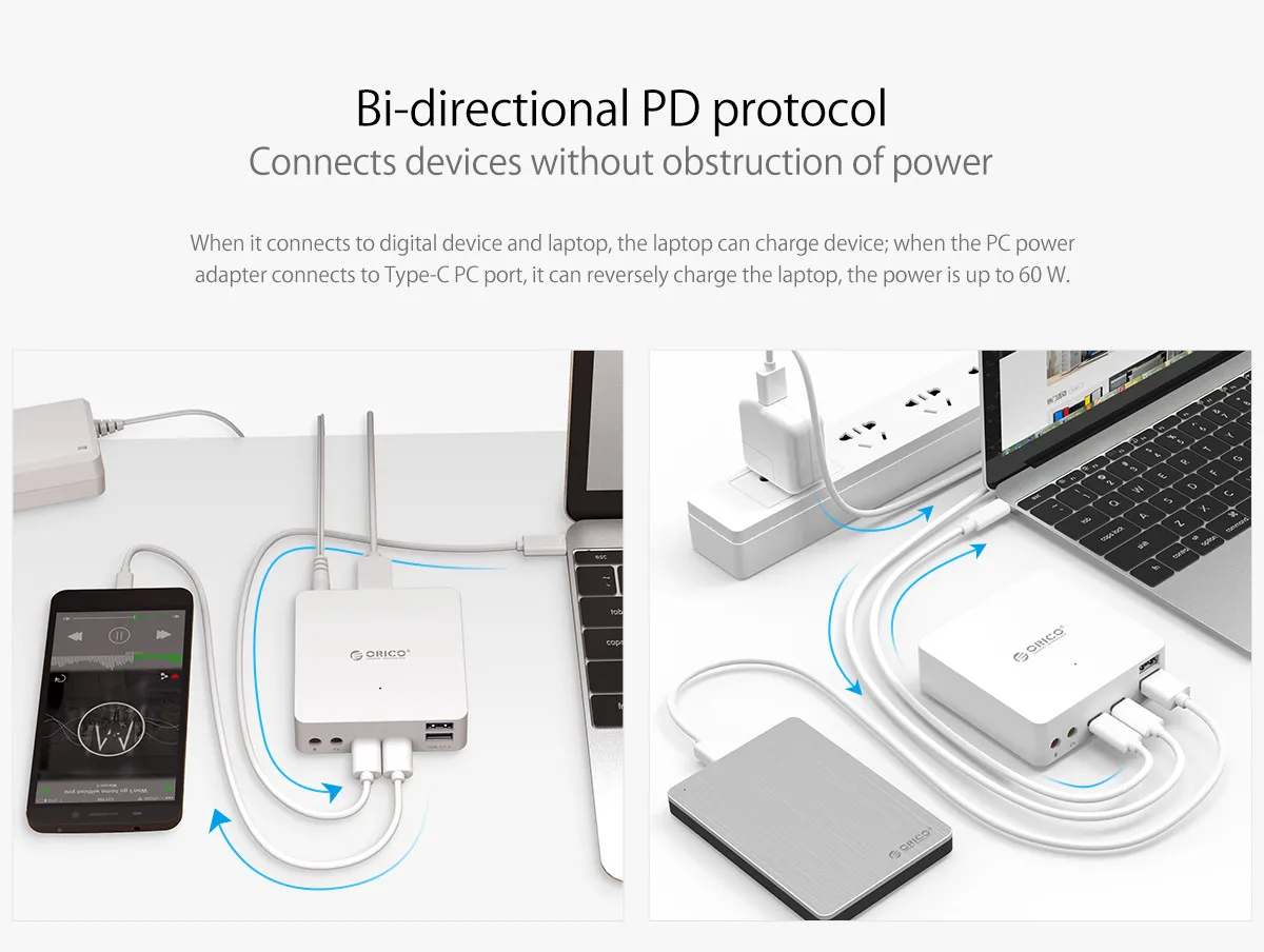 Тип-c к HDMI/микрофон/RJ45/USB3.0-A* 2/аудио Мобильный хост док-станция для расширения, ADS4