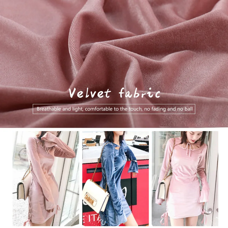 

100*165cm Thick Velvet High-quality Dyed Fabric For Sewing Cheongsam Dress Garments Sofa Curtain Pillow Diy Handmade Materials