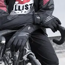 Морозостойкие унисекс водонепроницаемые зимние перчатки велосипедные пушистые теплые перчатки для сенсорного экрана холодной погоды ветрозащитные противоскользящие