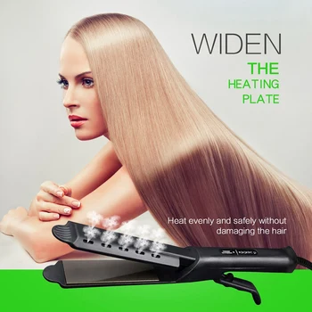 

EU Plug Flat Iron Straightener, Tourmaline Ionic Flat Iron Hair Flat Iron for Hair Professional Slider Hair Straightener Ceramic