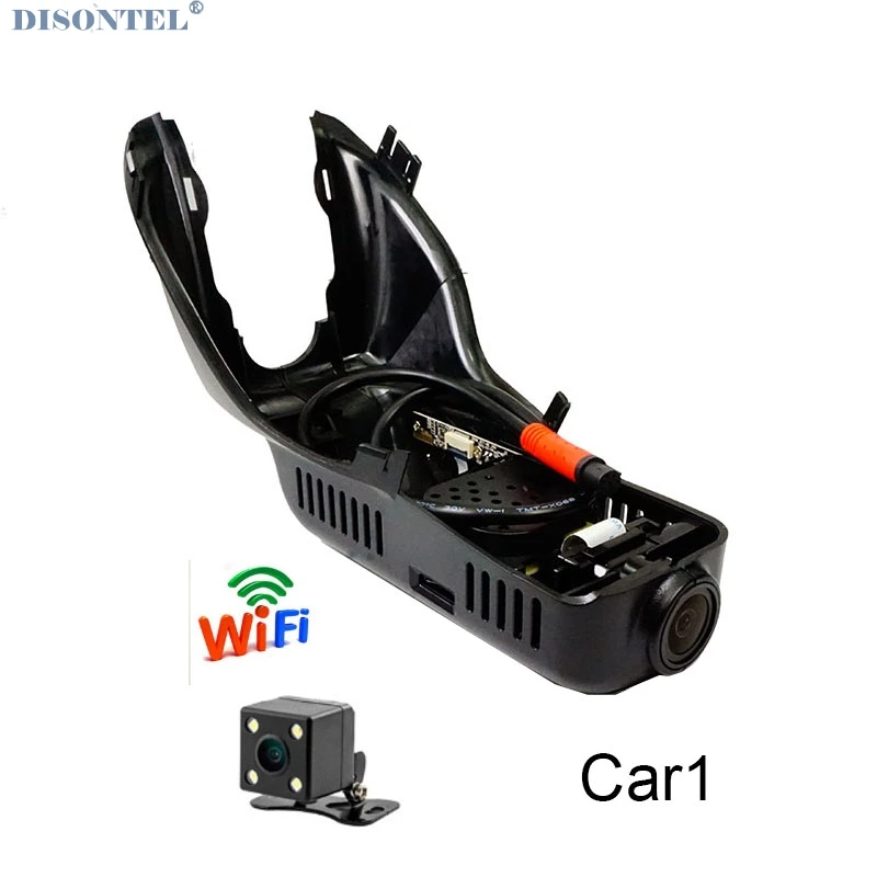 Для Volvo XC60 2009 2010 2011 2012 2013 2014 2016 2017 Автомобильный видеорегистратор Wifi две камеры на