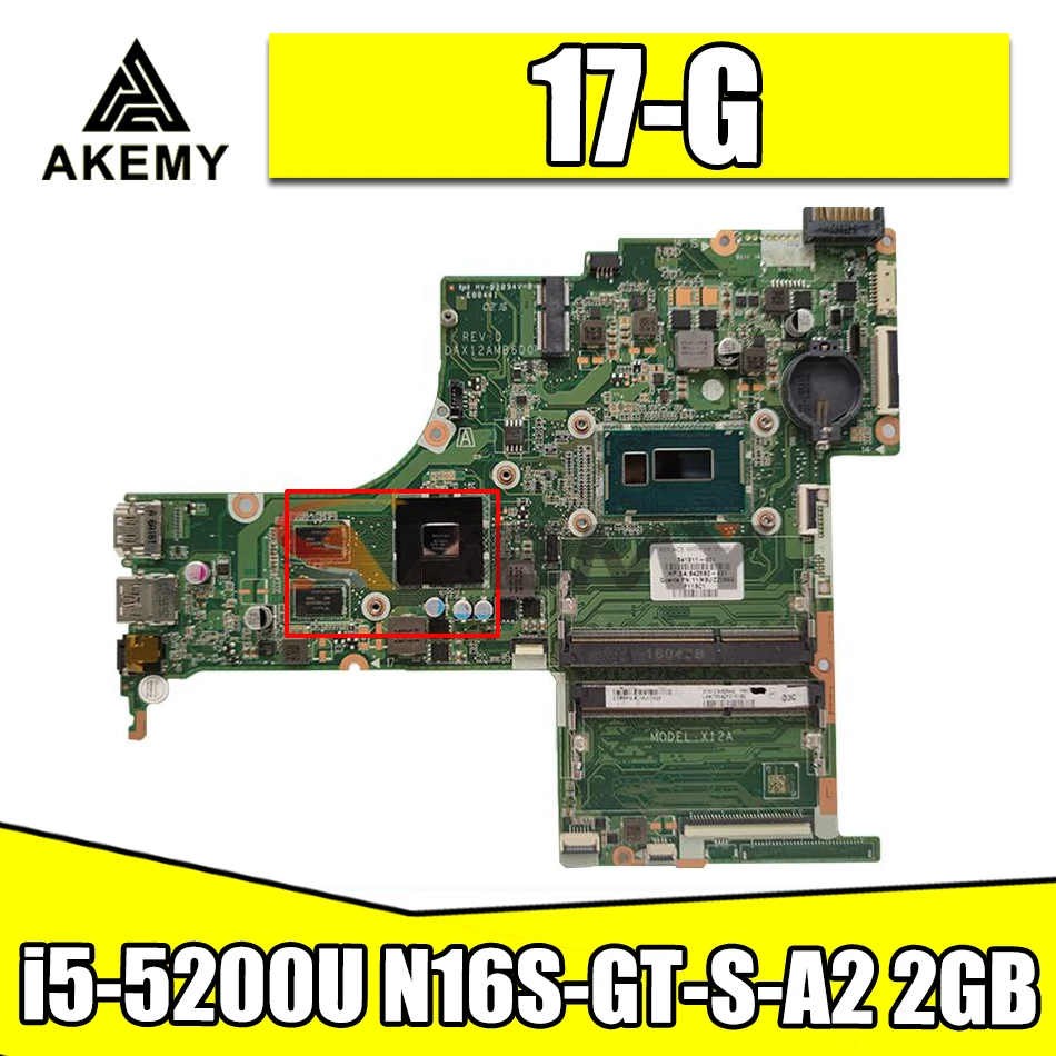 Высококачественная материнская плата для ноутбука HP Pavilion 17-G 17-g101dx i5-5200U 2 Гб DAX12AMB6D0