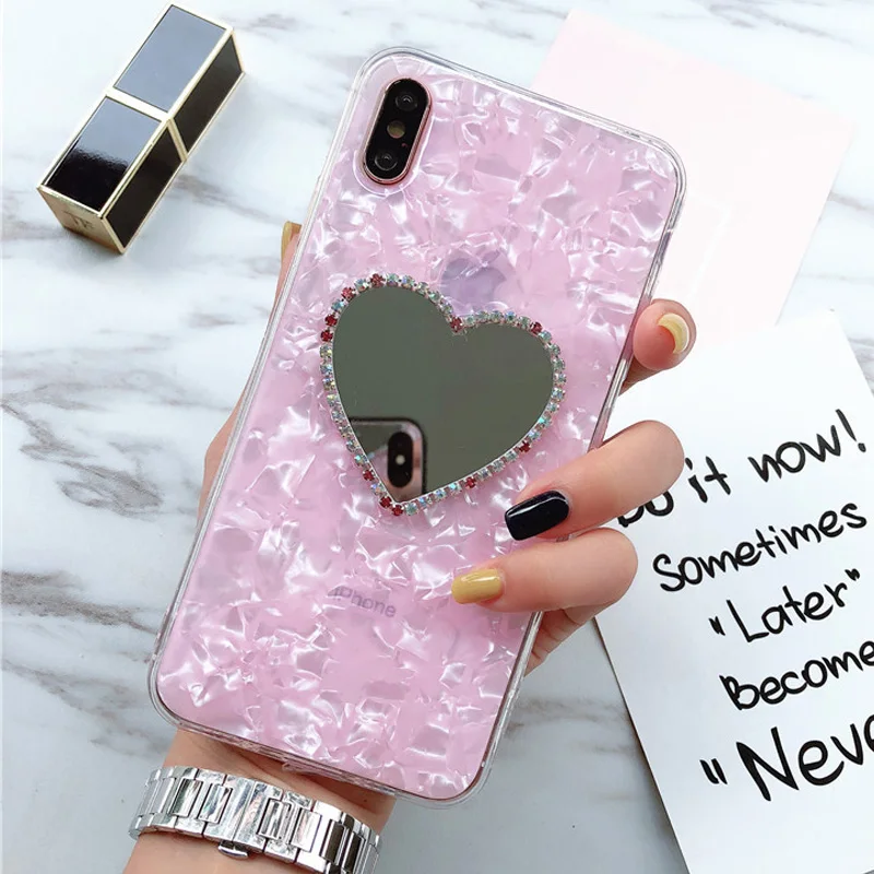 Conveneint 3D зеркальный чехол для iPhone 12 Mini 11 Pro XS Max XR X 8 7 6 6S Plus SE мягкий с узором