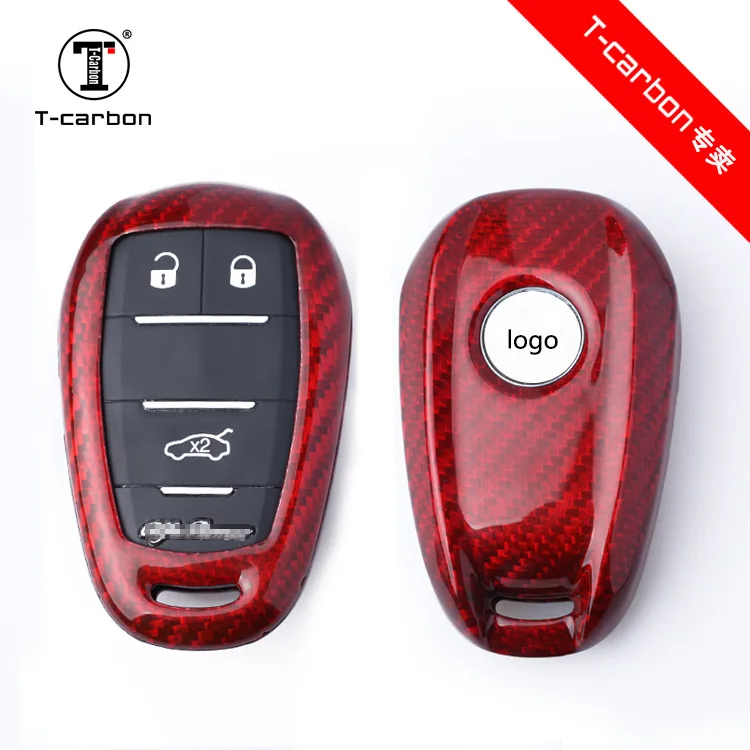Colored glass fiber Car Key Case Cover Factory direct for For Alfa 17 Romeo Giulia Stelvio key shells color Car Accessories