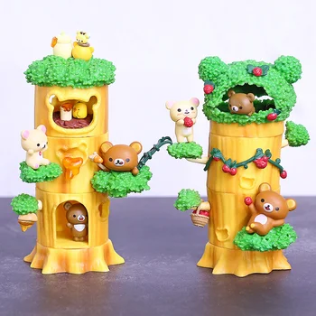 

6pcs/set Rilakkuma's Forest House PVC Model Children Toys