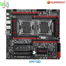 HUANANZHI – carte mère X99 T8D, composant pc, compatible avec processeur Intel XEON Dual CPU T8, E5, LGA2011, DDR3 RECC E ATX, toutes séries