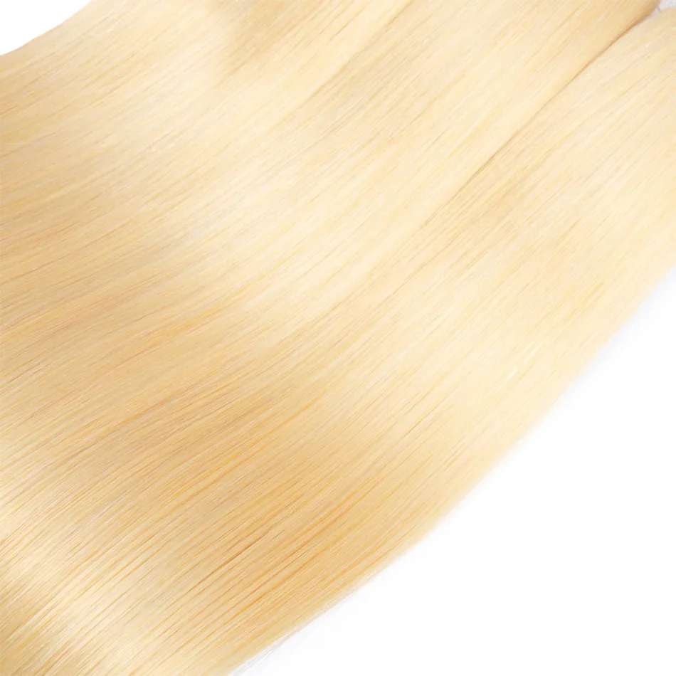 Queen Love Hair 613 пряди с закрытием Remy человеческие вплетаемые волосы для наращивания Малазийские Волосы блонд 3 пряди с закрытием