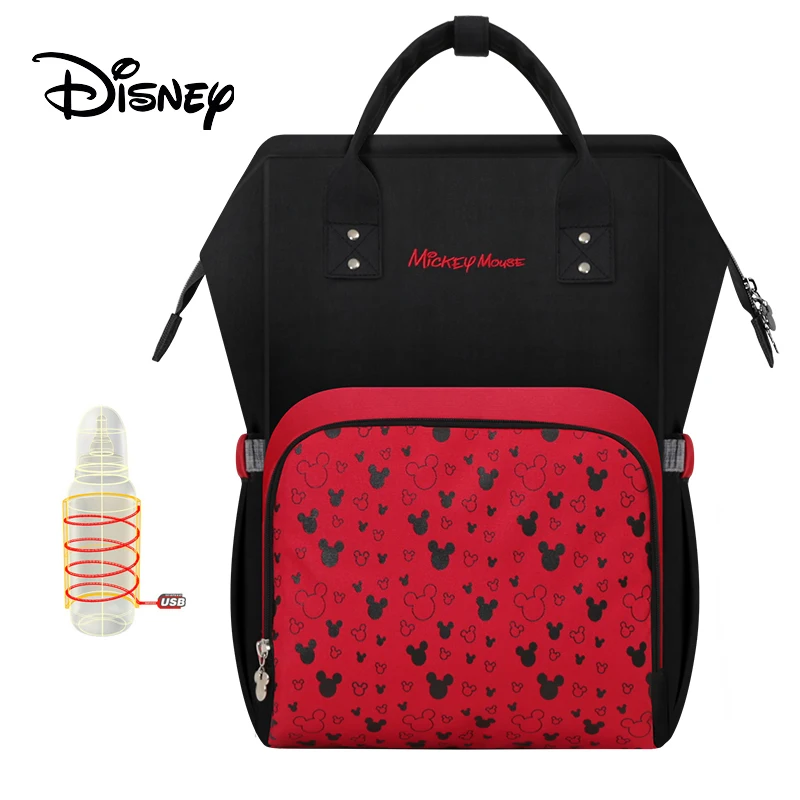 

Disney Diaper Bag Zipper Usb Large Capacity Mummy Maternity Nappy Backpack Nappy Organizer Girl Baby Mom Wet Bags Stroller