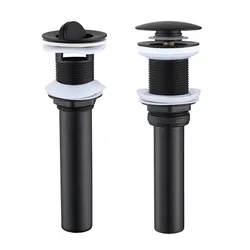 Universal Wash Basin Pop-Up Copper Drain Strainer With Long Iron Pipe Multi-layer Filter Round Tub Floor Drain For Bathroom