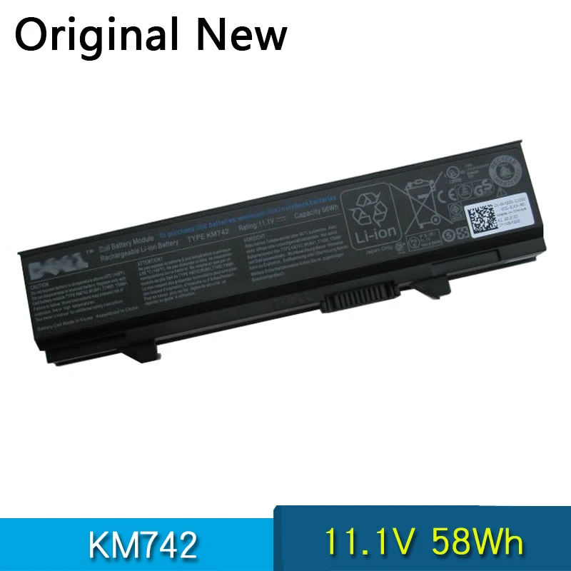 Новый оригинальный аккумулятор KM742 для ноутбука DELL MT196 MT332 RM649 RM656 RM661 RM668 PW640 PW649 PW651
