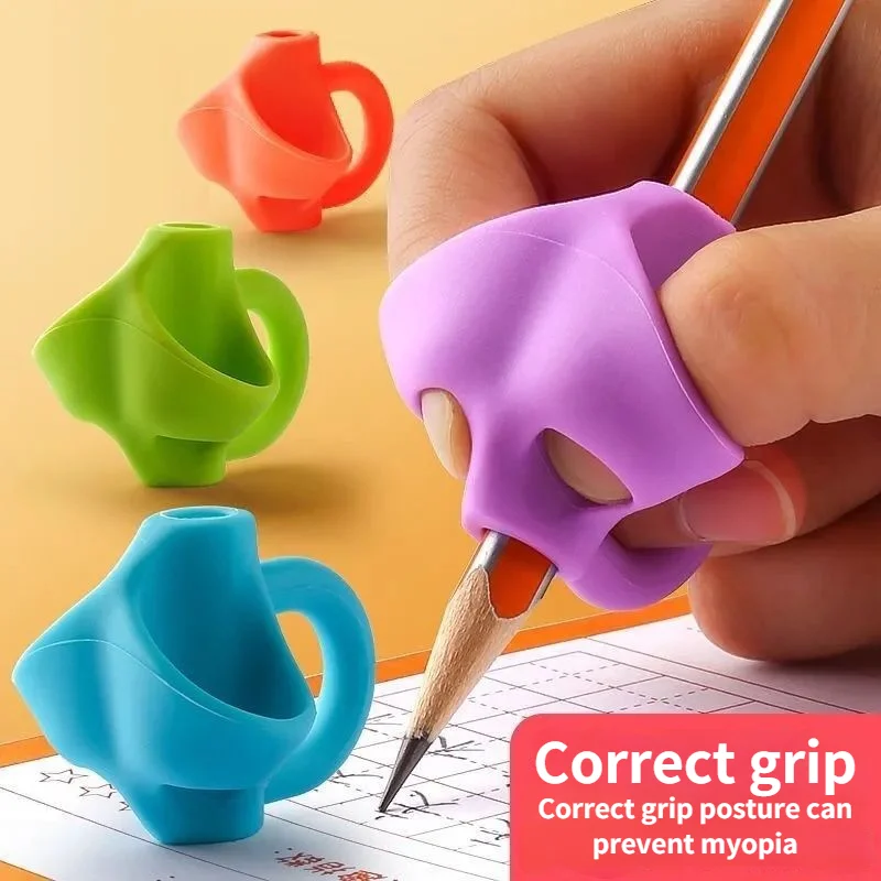 

Color Professional Pencil Orthosis Silicone Three-finger Holding Pen Artifact Correction of Writing Posture School Supplies