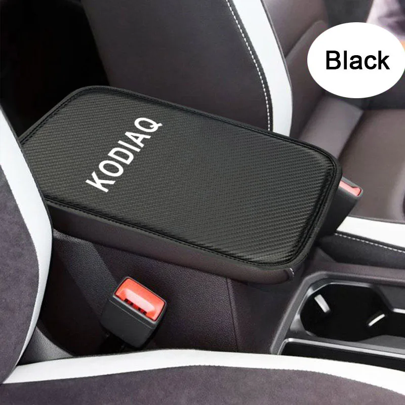 Автомобильный подлокотник из искусственной кожи для Skoda Kodiaq, автомобильные подлокотники, подушка для рук, аксессуары для салона автомобиля