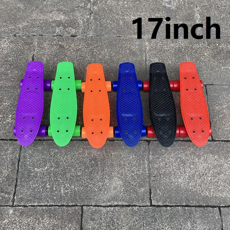 Mini Penny Board Per Bambini, Skateboard Cruiser In Plastica, Completo Assemblato, Fish Board, Skateboard, Scooter Giocattolo, 17"
