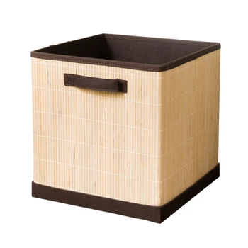 

Square Folding Bamboo Laundry Hamper Basket Wicker Clothes Storage Bag Sorter Bin Organizer Lid