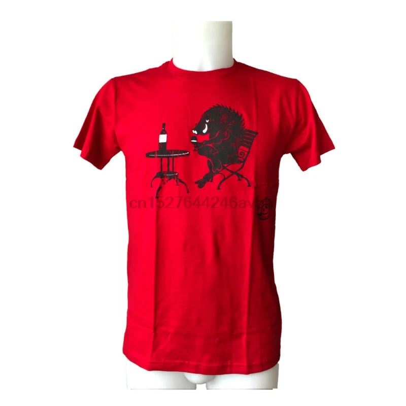 TSHIRT CINGHIALE CHE BEVE VINO AL CALICE |