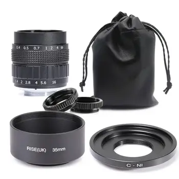 

Fujian 50mm f/1.4 APS-C CCTV Lens+adapter ring+2 Macro Ring+lens hood for NIKON1 Mirroless Camera J1/J2/J3/J4/J5