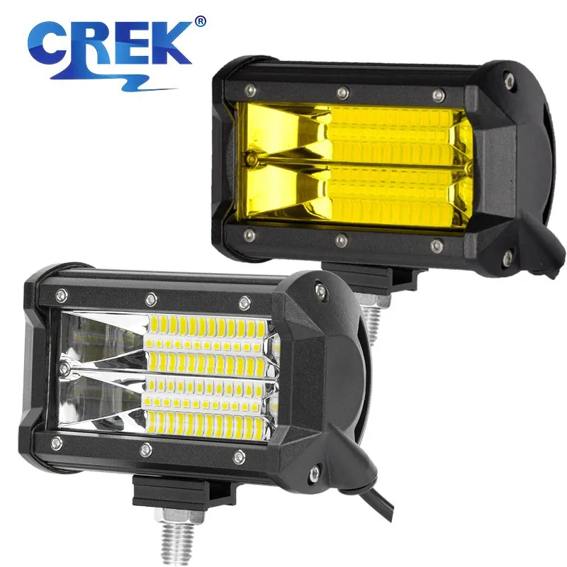 CREK 5 &quot72 Вт Янтарный прожектор для внедорожника светодиодный Рабочий фонарь