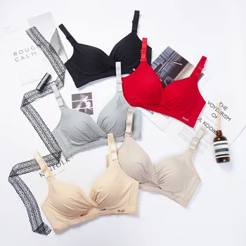 

Bra Set Summer Thin Style Gathering Adjustable No Steel Ring Thickening