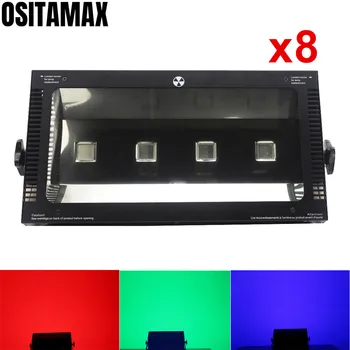 

8PCS/LOT 4x100w LED Strobe Light COB Stroboscope Stage Lighting Effect DMX Auto Run Illumination for KTV Party Disco DJ Bar