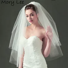 Элегантная свадебная фата короткая мягкая тюль свадебная вуаль свадебная часовня вуаль