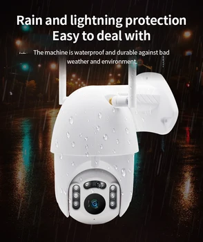 

Waterproof Surveillance RJ45/Wifi Dome CCTV Camera Outdoor PTZ Wireless IP Camera Move Detection Infrared Night Vision