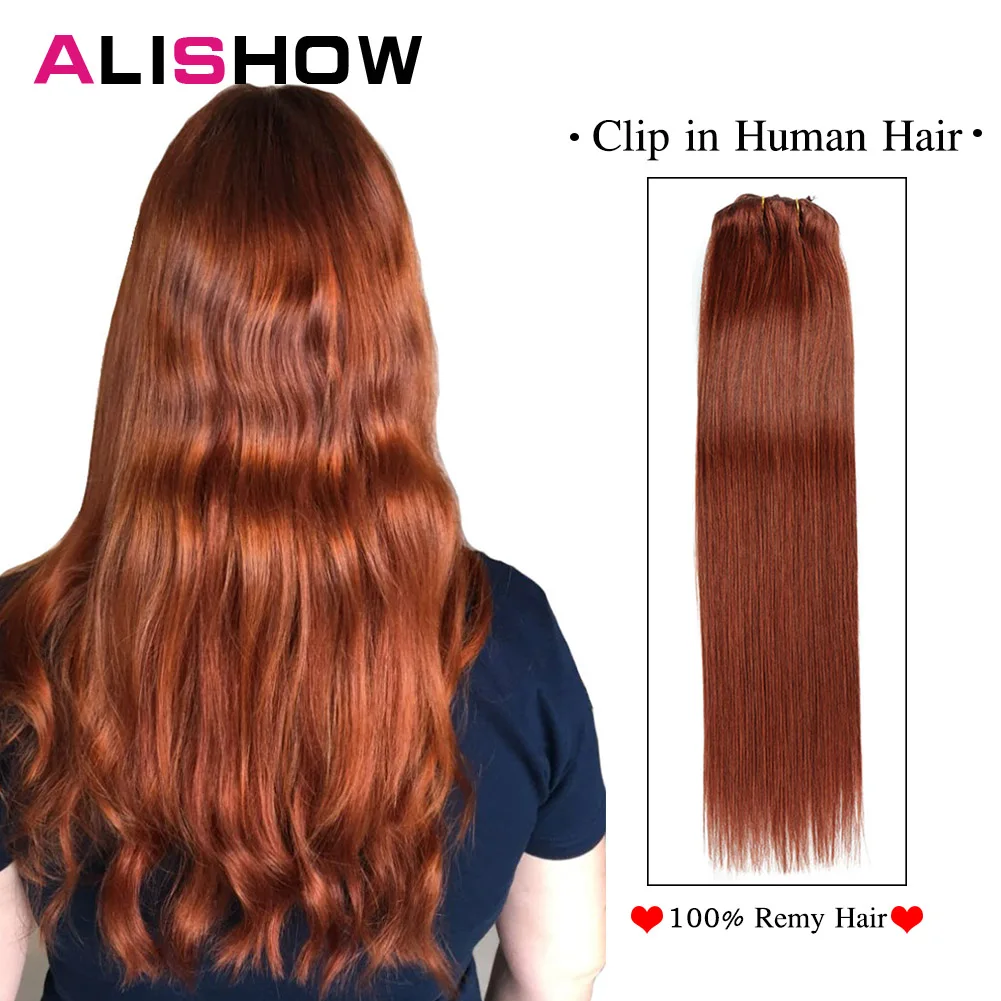 

Clip in Human Hair Extensions Full Head Double Weft Brazilian Straight Machine Made Remy Clip In Hair Extensions