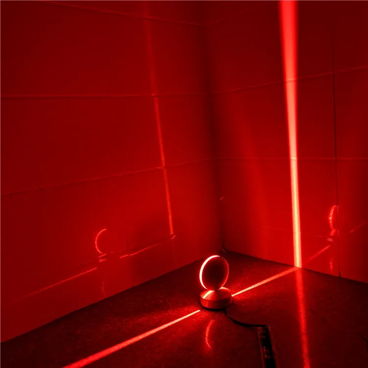 Светодиодный светильник на подоконник, красочный дистанционный светильник для коридора, 360 градусов, луч, дверная рама линия, настенные лампы для отеля, для бара, для семьи - Цвет абажура: Red