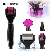 DARSONVAL DRS 6 in 1 micro needles derma roller titanium mezoroller microneedle machine for skin care and body treatment